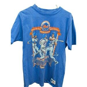 Vintage New York Mets Nutmeg Mills Graphic T-shirt MLB Baseball 90s Murray M